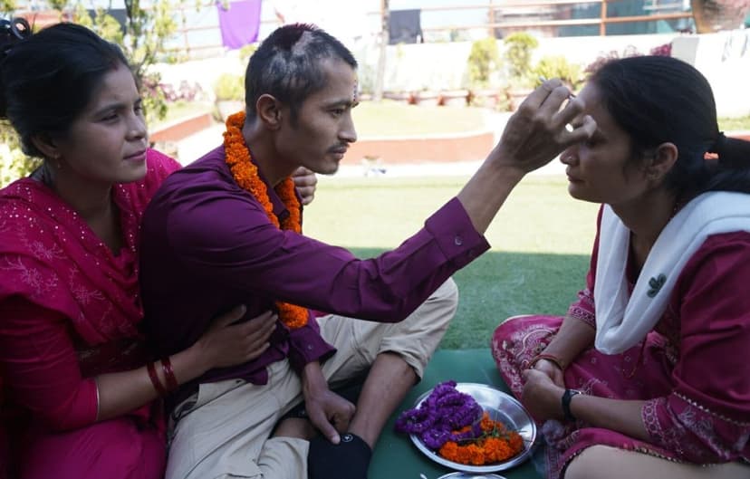 Injured Gen Z protester Dipendra receives Bhai Tika at hospital, sister blesses him to “stay strong”